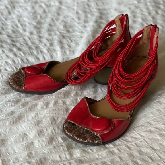 Miz Mooz Red Strappy Sandals - Picture 3 of 4